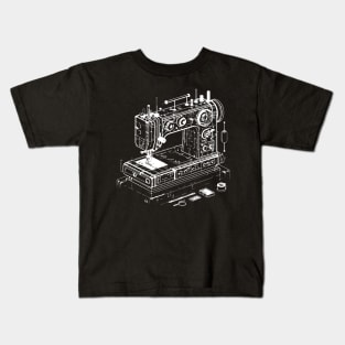 sewing machine design Kids T-Shirt